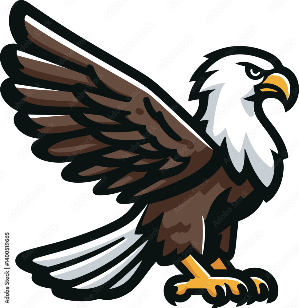 Obraz premium かっこいい鷲のアイコン 