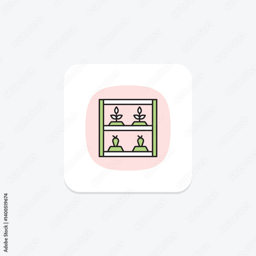 Vertical Farming Unit, vector, pixel perfect, illustrator file Vertical Farming Unit, vector, pixel perfect, illustrator file