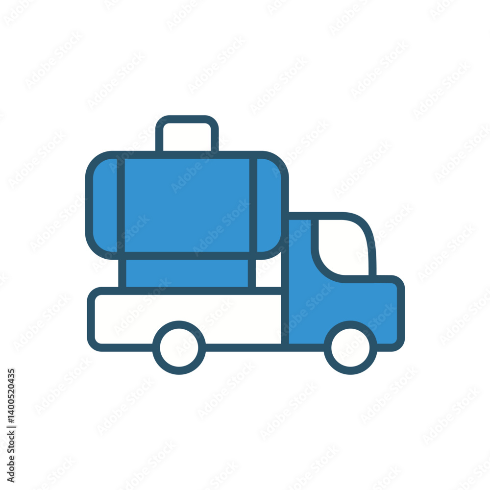 Water Truck vector icon stock illustration Water Truck vector icon stock illustration