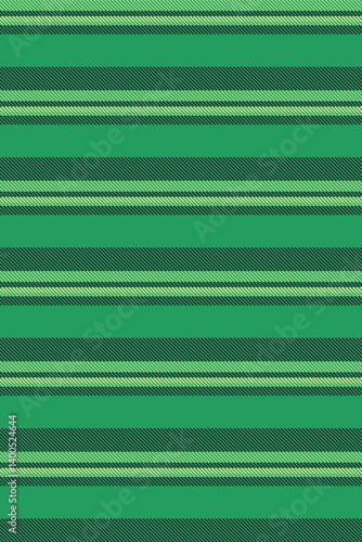 Nagazine textile fabric lines, reel seamless stripe vector. Tale pattern vertical background texture in green and black colors.