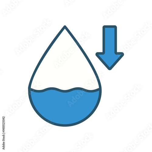 Water Crisis vector icon stock illustration