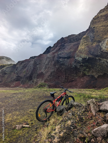 Active Pico: Orange Bike Exploring the Volcanic Vineyards