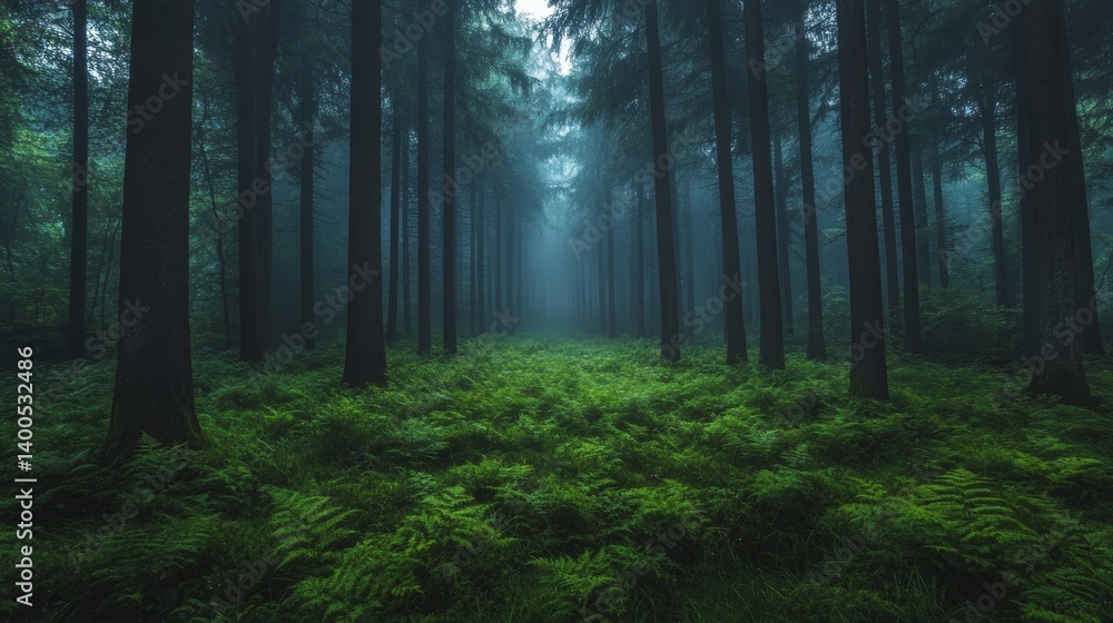 Enchanted Forest: A Mystical Path Through the Fog