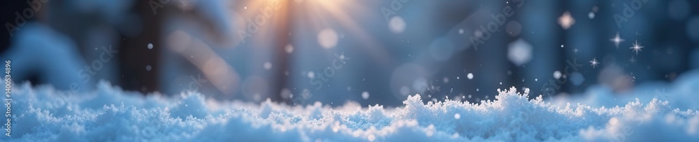 Close-up, sparkling snowflakes against blurred snowy background , bokeh, snowflakes Close-up, sparkling snowflakes against blurred snowy background , bokeh, snowflakes