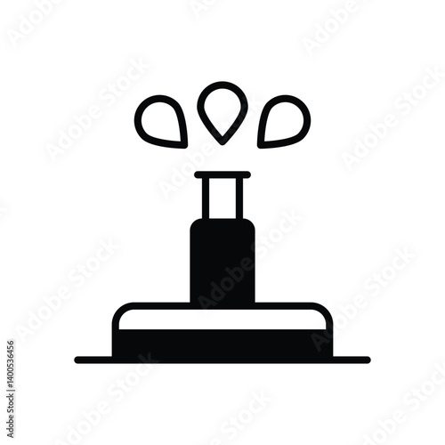No Irrigation vector icon stock illustration