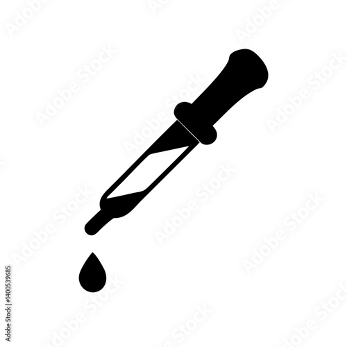 chemical dropper icon, chemical dropper silhouette vector illustration-simple silhouette illustration of chemical dropper, perfect for chemical dropper logos and icons