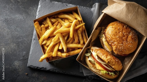 A takeaway container overflowing with fre-2 - cafe spilling container paper carton