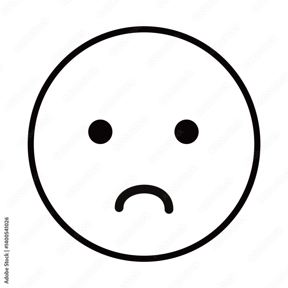 Fototapeta premium シンプル表情 不満