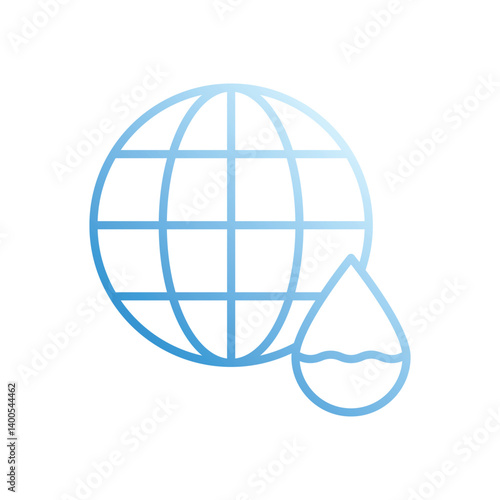 Water Crisis vector icon stock illustration