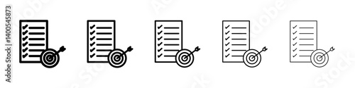 Accomplished goals and objectives icon Symbol mark in Outline style