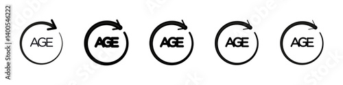 Age icon Symbol mark in Outline style