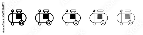 air compressor icon Symbol mark in Outline style