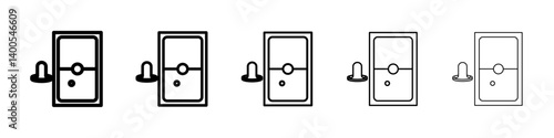 Air hockey icon Symbol mark in Outline style