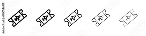 Air tickets icon Symbol mark in Outline style