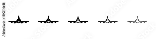Airplane icon Symbol mark in Outline style