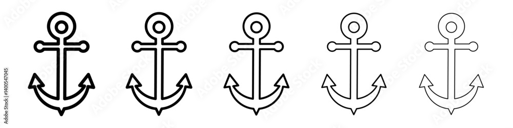 anchor icon Symbol mark in Outline style anchor icon Symbol mark in Outline style