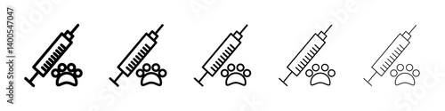 animal injection icon Symbol mark in Outline style