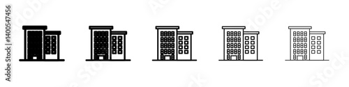 Apartment icon Symbol mark in Outline style