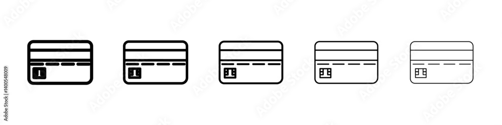 ATM card icon Symbol mark in Outline style ATM card icon Symbol mark in Outline style