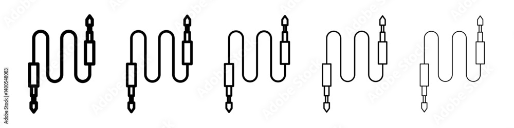 Audio Cable icon Symbol mark in Outline style Audio Cable icon Symbol mark in Outline style