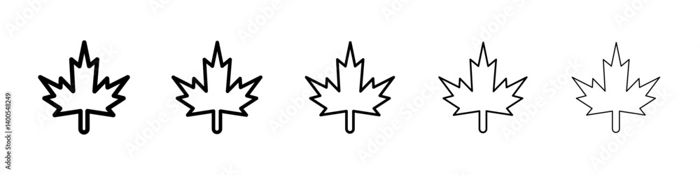 Autumn leaf canadian icon Symbol mark in Outline style Autumn leaf canadian icon Symbol mark in Outline style