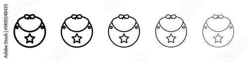 baby bib icon Symbol mark in Outline style
