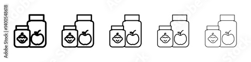baby food icon Symbol mark in Outline style