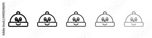 baby hat icon Symbol mark in Outline style