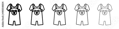 Baby overalls icon Symbol mark in Outline style