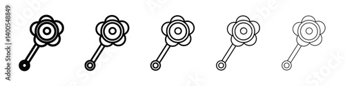baby rattle icon Symbol mark in Outline style