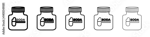 baking soda icon Symbol mark in Outline style