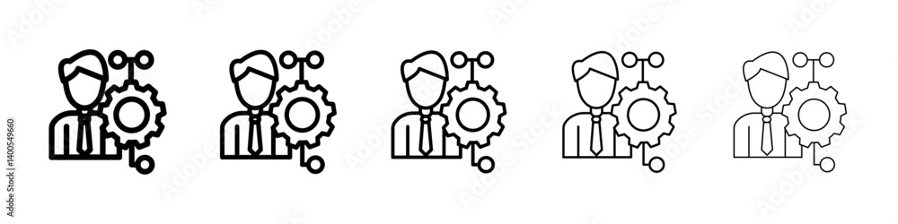 big data scientist icon Symbol mark in Outline style big data scientist icon Symbol mark in Outline style