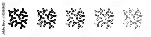 Bifidobacterium probiotics icon Symbol mark in Outline style