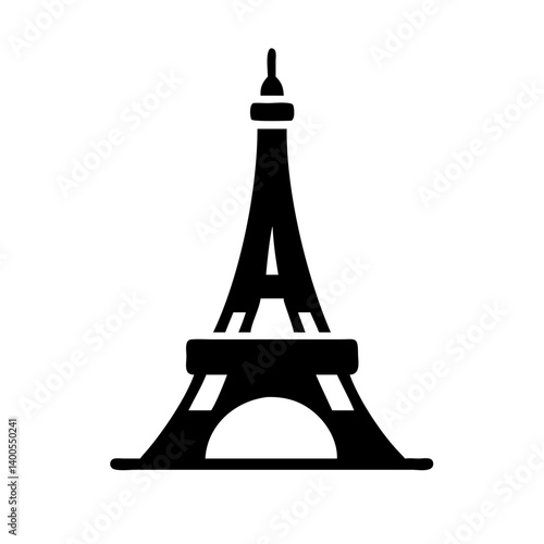 eiffel tower icon, eiffel tower silhouette vector illustration-simple silhouette illustration of eiffel tower, perfect for eiffel tower logos and icons