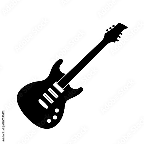electric guitar icon, electric guitar silhouette vector illustration-simple silhouette illustration of electric guitar, perfect for electric guitar logos and icons