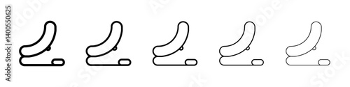 bouncy seat icon Symbol mark in Outline style