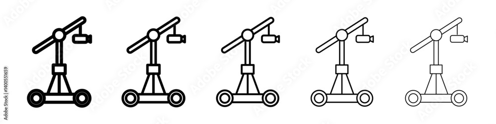 Camera crane icon Symbol mark in Outline style Camera crane icon Symbol mark in Outline style