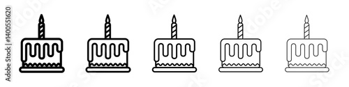 Cake icon Symbol mark in Outline style