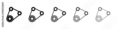 car fan belt icon Symbol mark in Outline style