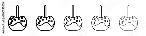 caramelized apple icon Symbol mark in Outline style