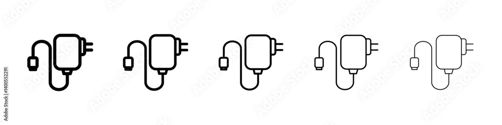 Charger icon Symbol mark in Outline style