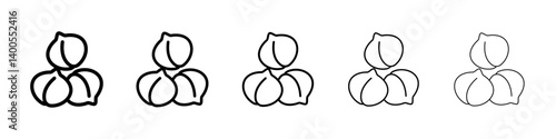 Chickpea icon Symbol mark in Outline style