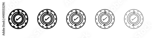Consistency icon Symbol mark in Outline style