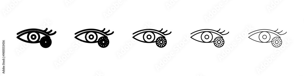 Contact lens icon Symbol mark in Outline style Contact lens icon Symbol mark in Outline style