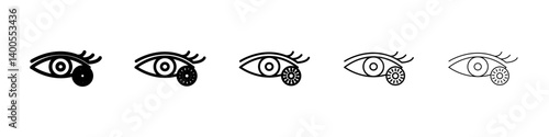 Contact lens icon Symbol mark in Outline style