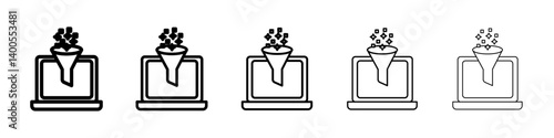 Content curation icon Symbol mark in Outline style