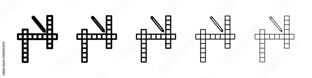 Crossword icon Symbol mark in Outline style Crossword icon Symbol mark in Outline style
