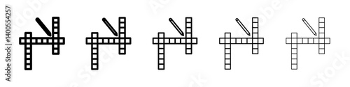 Crossword icon Symbol mark in Outline style