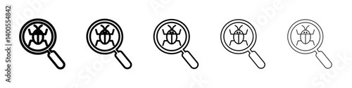 Debug icon Symbol mark in Outline style