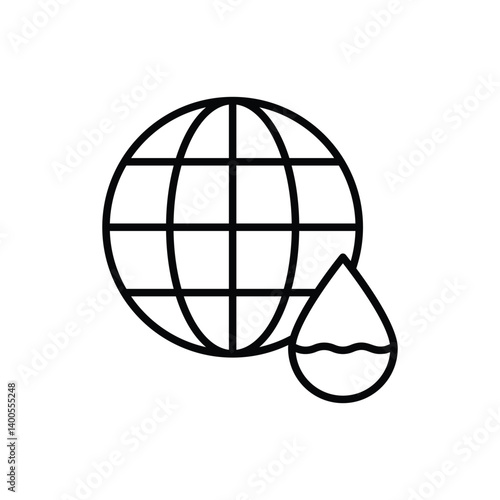 Water Crisis vector icon stock illustration
